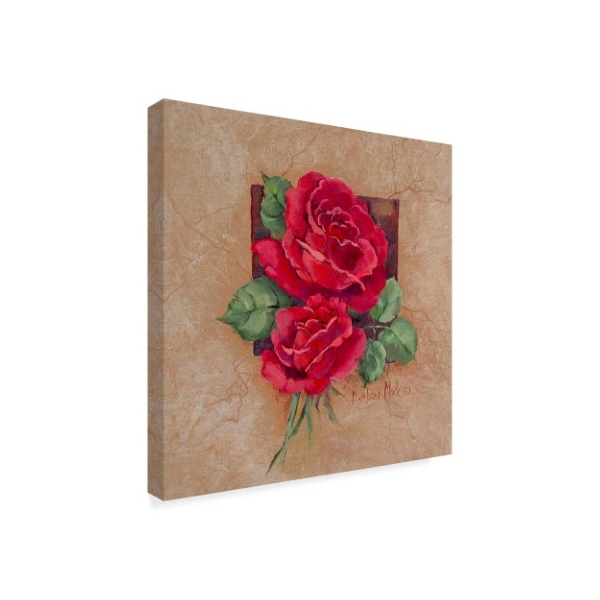 Barbara Mock ' Rose Square' Canvas Art,35x35